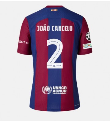 Maillot de foot Barcelona Joao Cancelo #2 Domicile 2023-24 Manches Courte